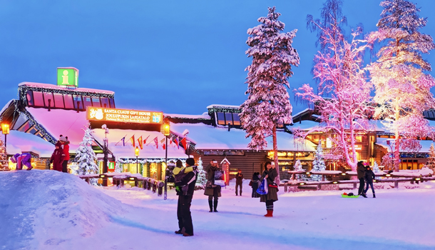 Santa Claus office in Rovaniemi town that is in Finland in Lapla