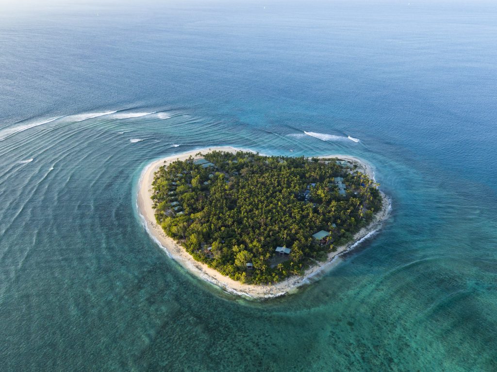 Heart shaped island in Fiji